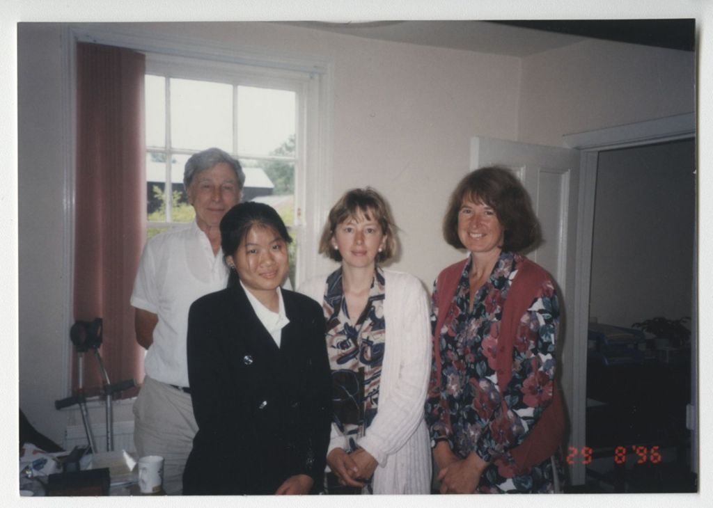 Miniature of Colour group photograph of Edwards, [Helen Beard], Caroline Blackwell and another unidentified woman