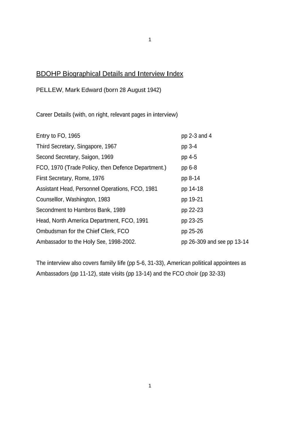 Miniature of Transcript of interview: Mark Pellew