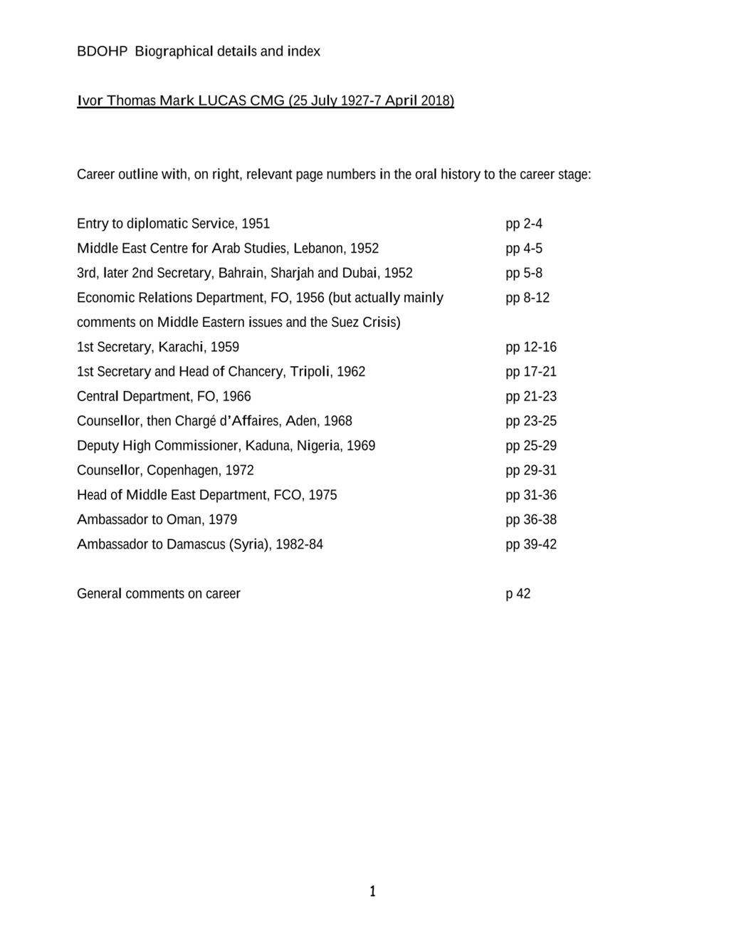 Miniature of Transcript of interview: Ivor Lucas