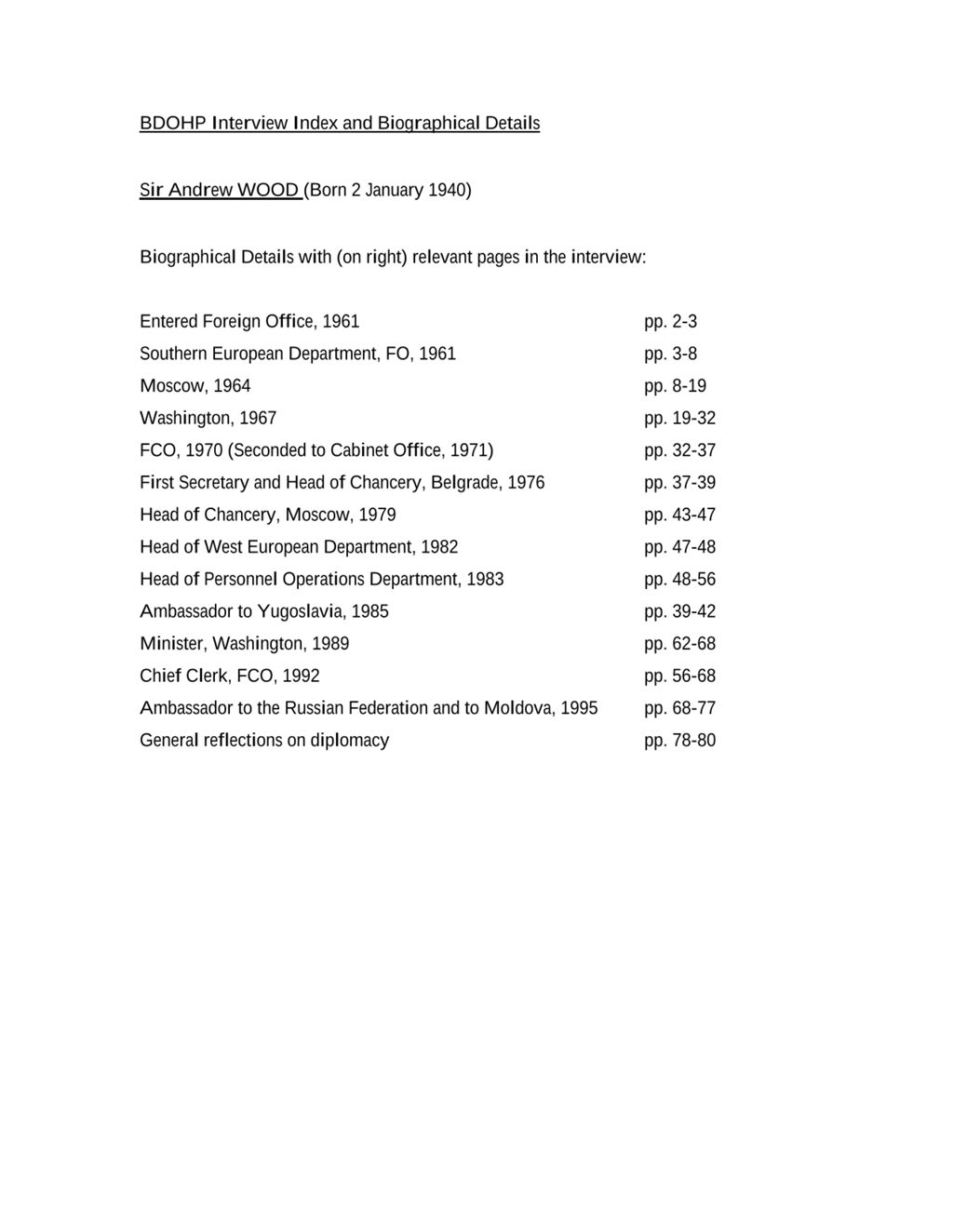 Miniature of Transcript of interview: Sir Andrew Wood