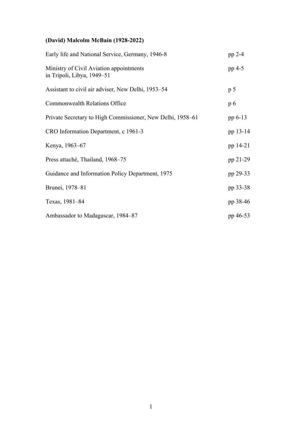 Miniature of Transcript of interview: Malcolm McBain