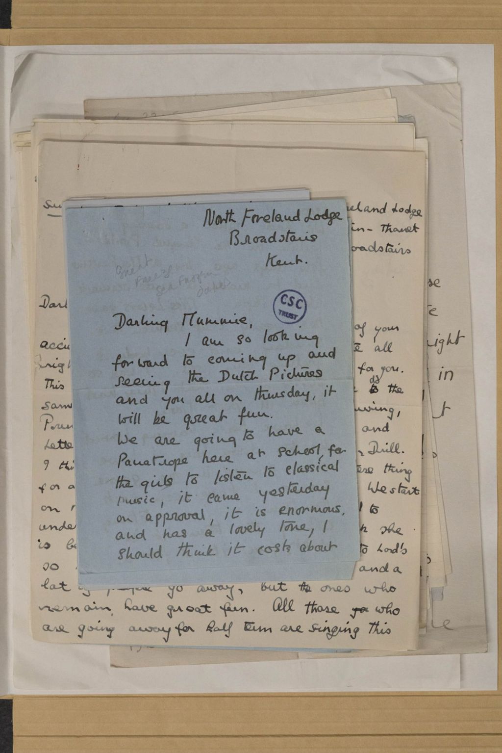 Miniature of Letters from Sarah Churchill to Clementine Churchill