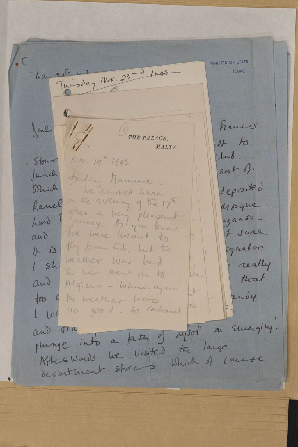 Miniature of Letters from Sarah Churchill to Clementine Churchill