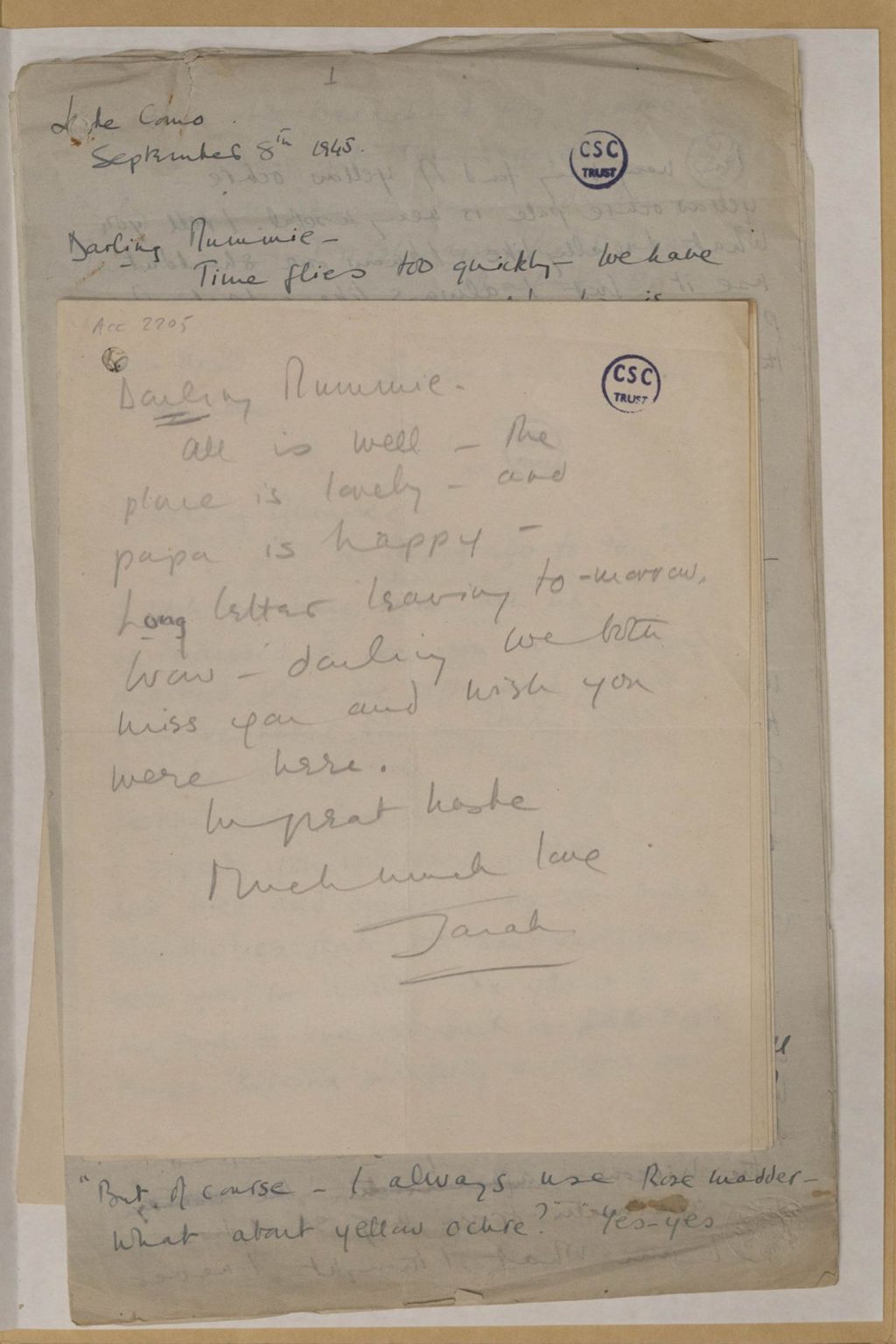 Miniature of Letters from Sarah Churchill to Clementine Churchill